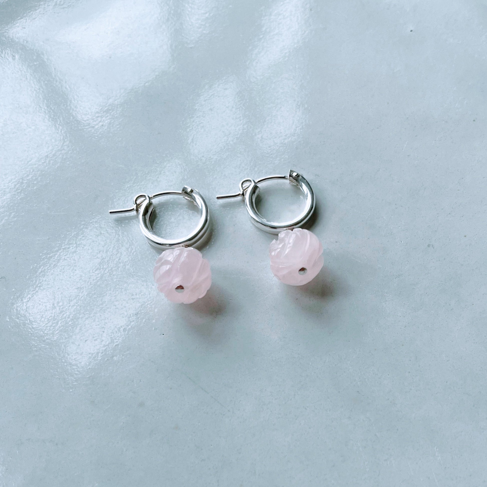 Rose Quartz Earrings Gift