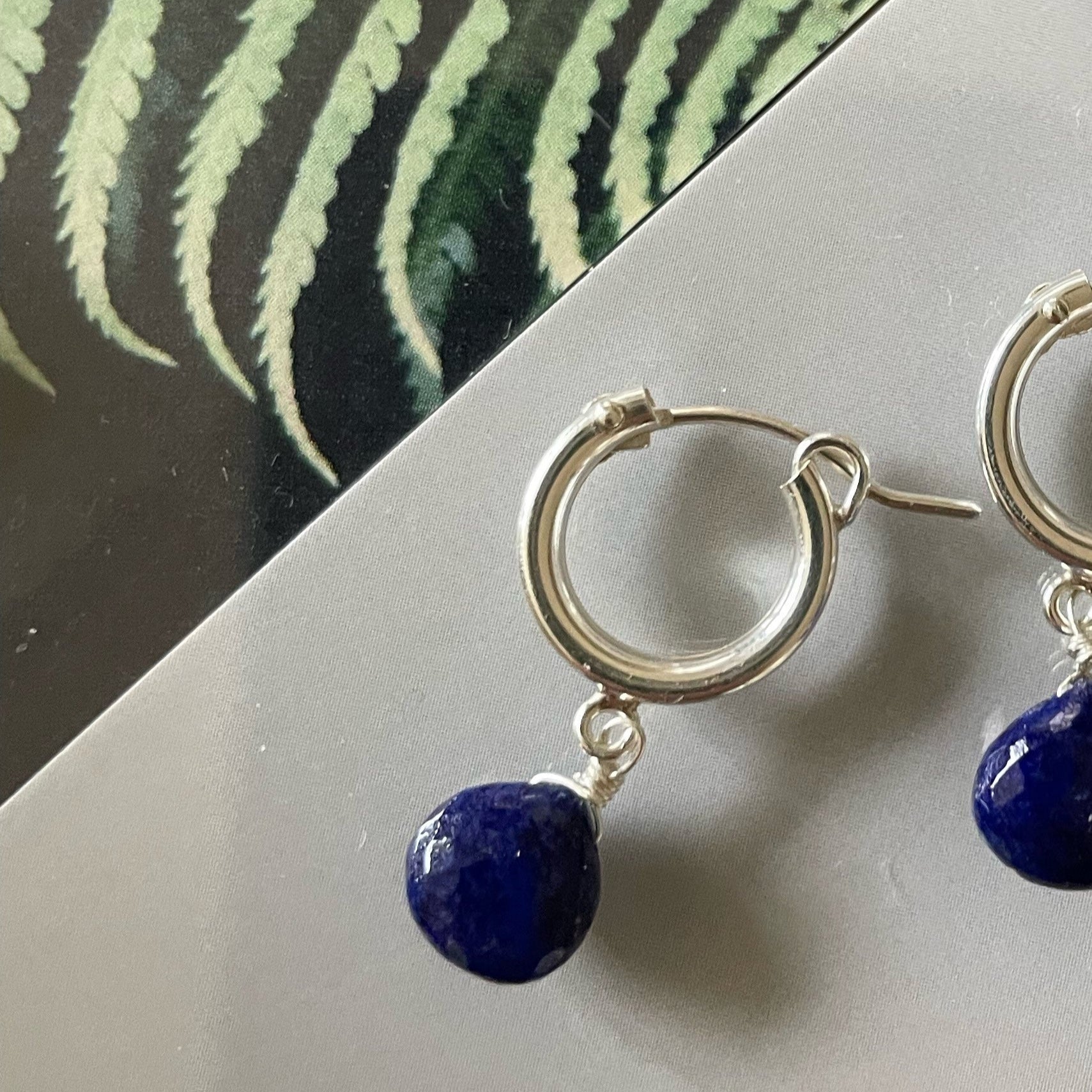 Inky blue Lapis Lazuli Earrings Gift
