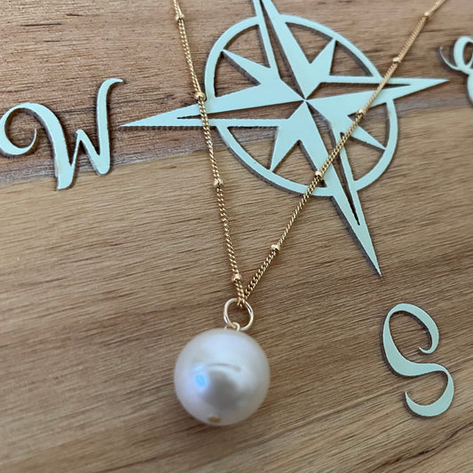 Freshwater Baroque Pearl Gold Necklace